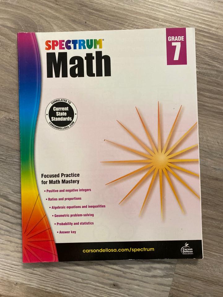 Spectrum Math Grade 7 Workbook