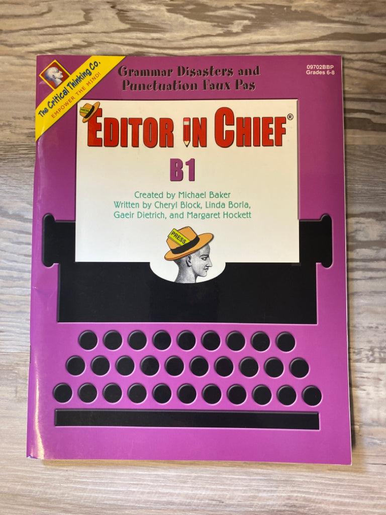 Critical Thinking Co. Editior in Chief B1 for Grades 6-8