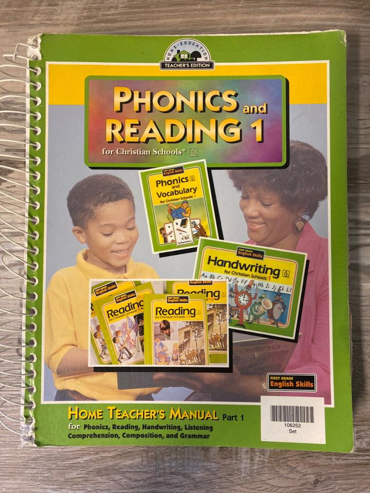 BJU Phonics and Reading 1 Home Teacher's Manual Part 1
