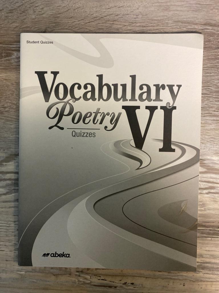 Abeka Vocabulary Poetry VI Quizzes