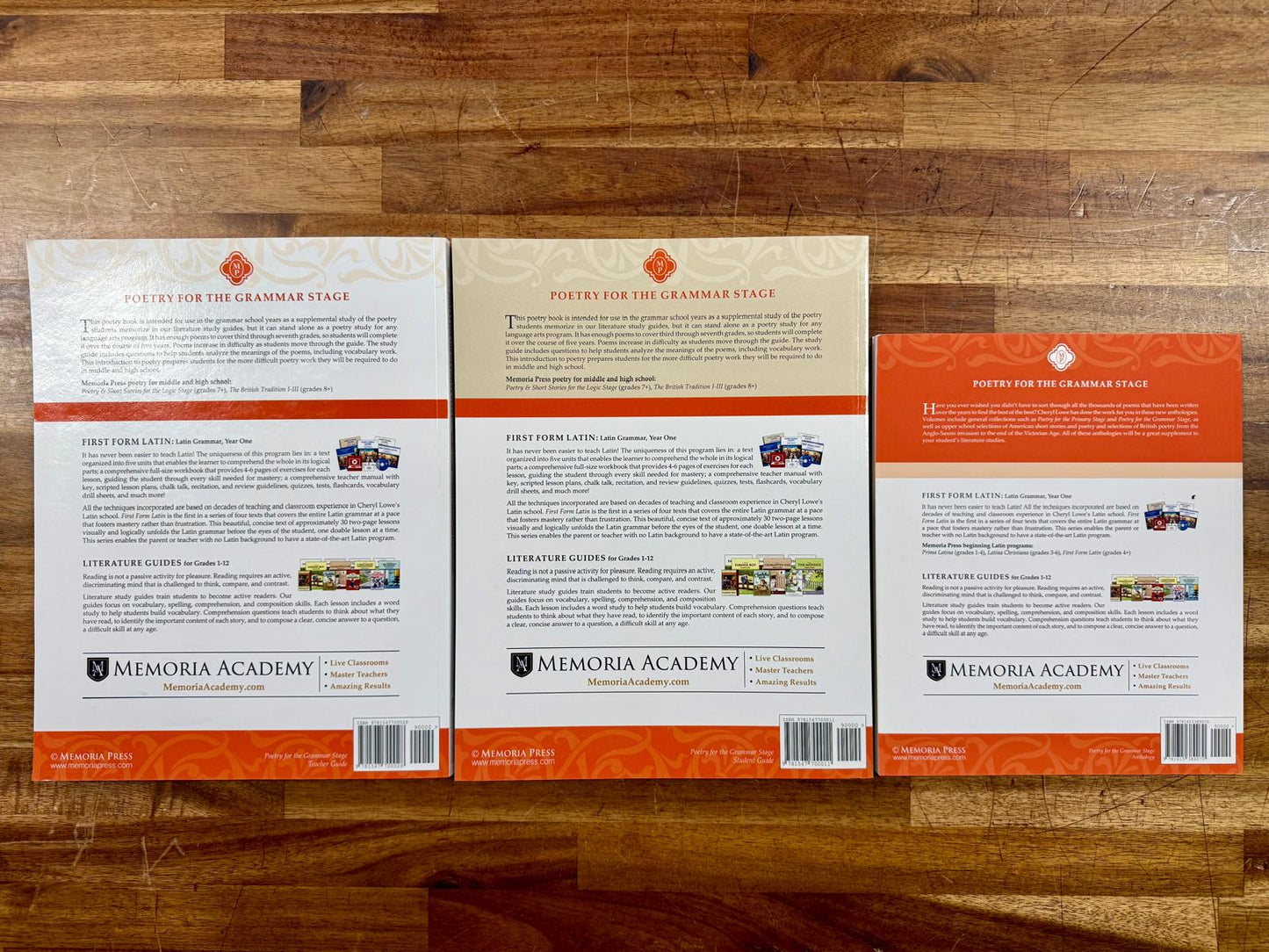 MP Poetry for the Grammar Stage SET of 3 - VG