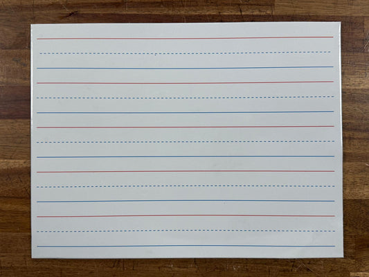 Dry Erase White Board Lined 11.75 x 9 (Good & Clean)