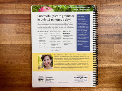 IEW Fix It! Grammar The Nose Tree Teacher's Manual Book 1 - Condition FAIR & CLEAN