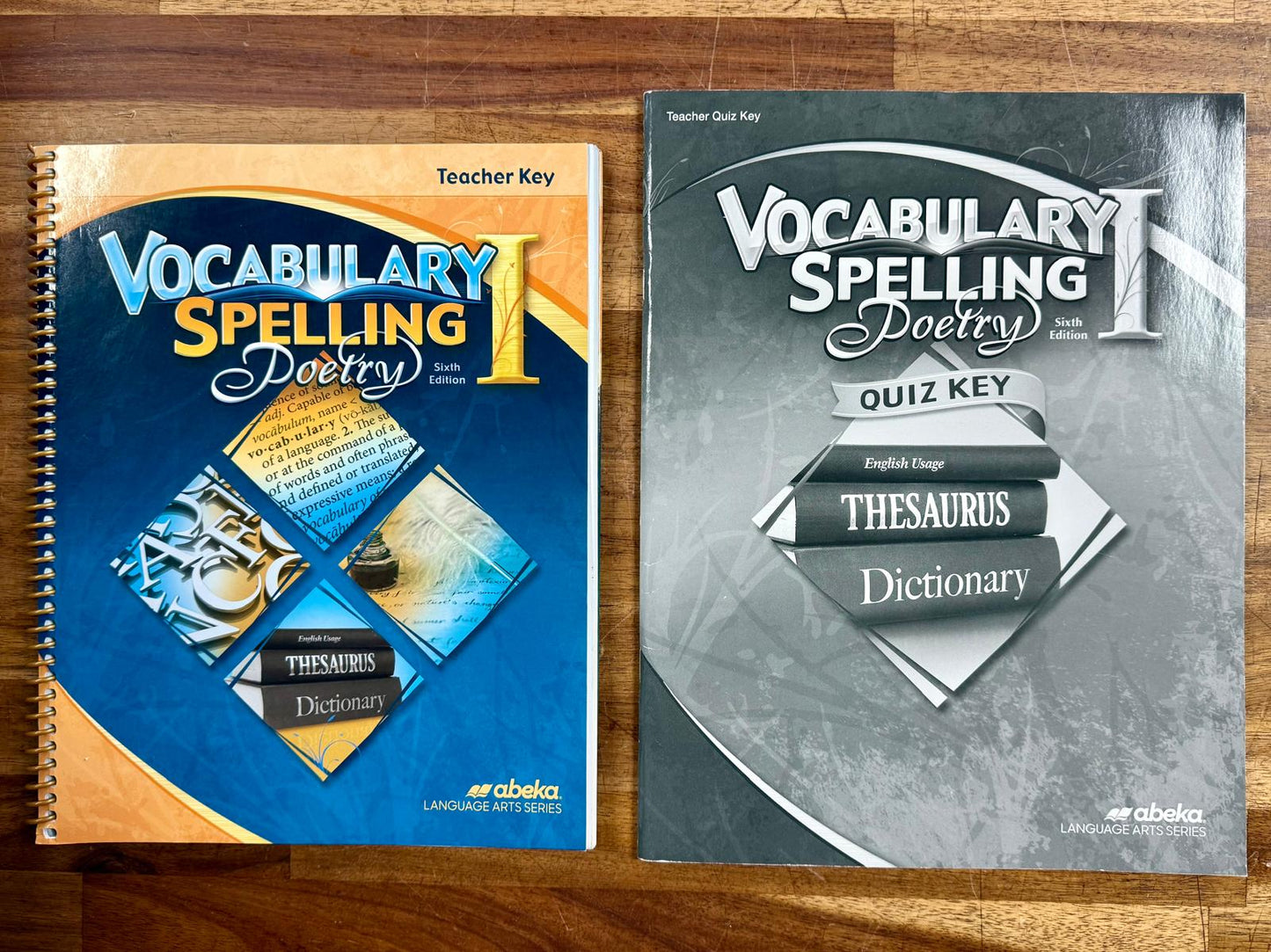 Abeka Vocabulary Spelling Poetry I 6rh Ed Key Set of 2