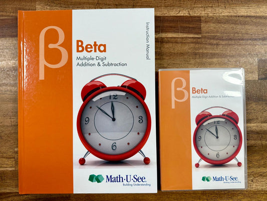 Math-U-See Beta Instruction Manual & DVD SET - VG