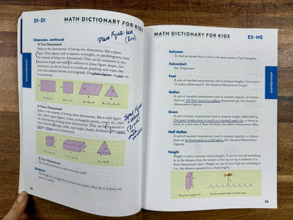 Math Dictionary for Kids: The #1 Guide... Grs 4-9, 5th Ed - Good
