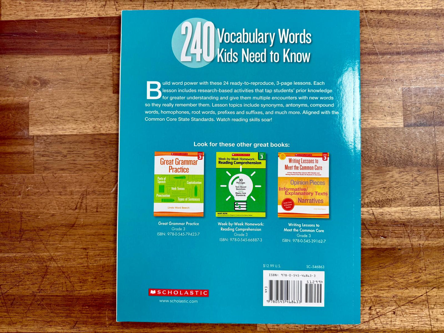 240 Vocabulary Words Kids Need to Know: Grade 3