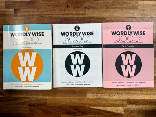 Wordly Wise 3000 Book 5 4th Ed w Answer Key & Test Booklet