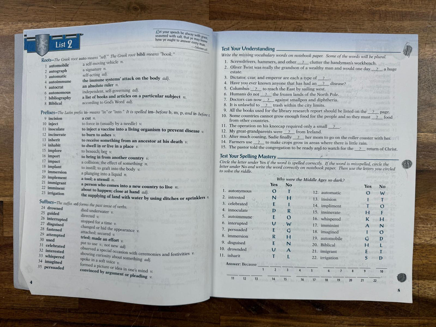 Abeka Spelling Vocabulary & Poetry 6 (Sixth Edition)