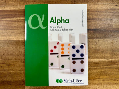 Math-U-See Alpha Instruction Manual 2012 Softcover Like New