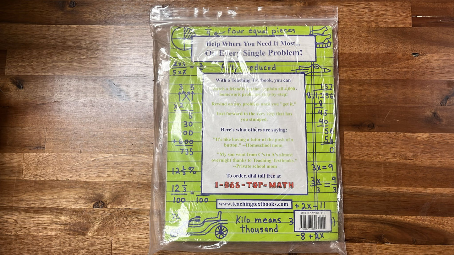 TT Pre-Algebra v1.0 SET - Lect/PtrcCD,SoltCDs,AnswrKy CDs