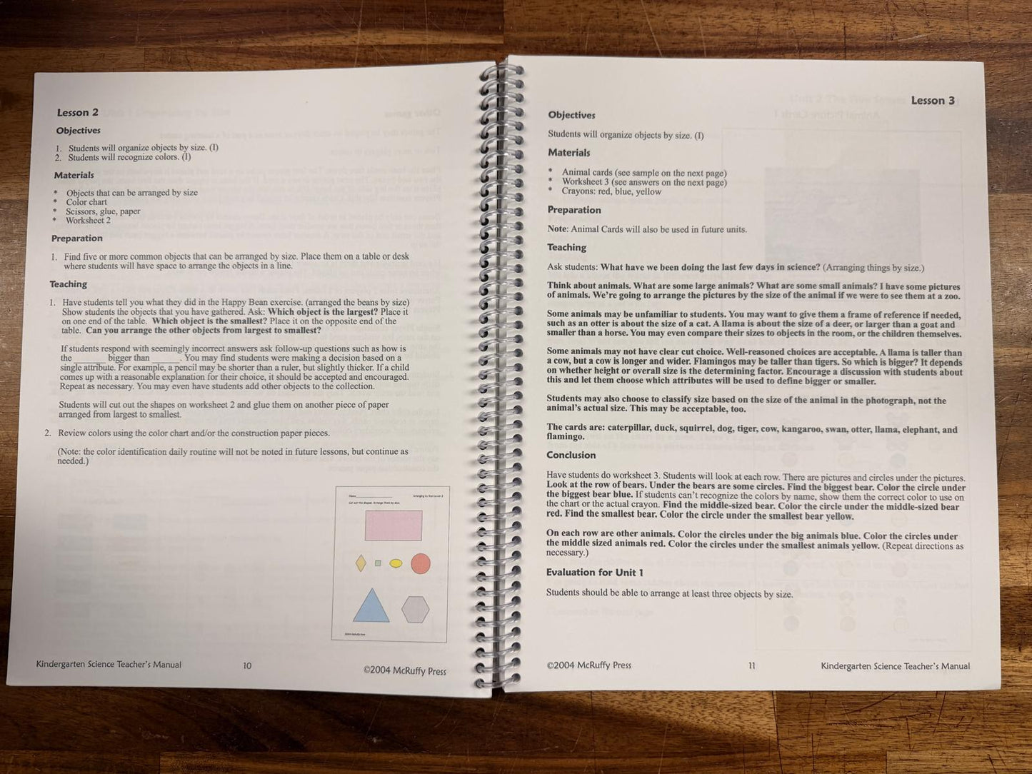 McRuffy Press Kindergarten Science - Teacher's Manual