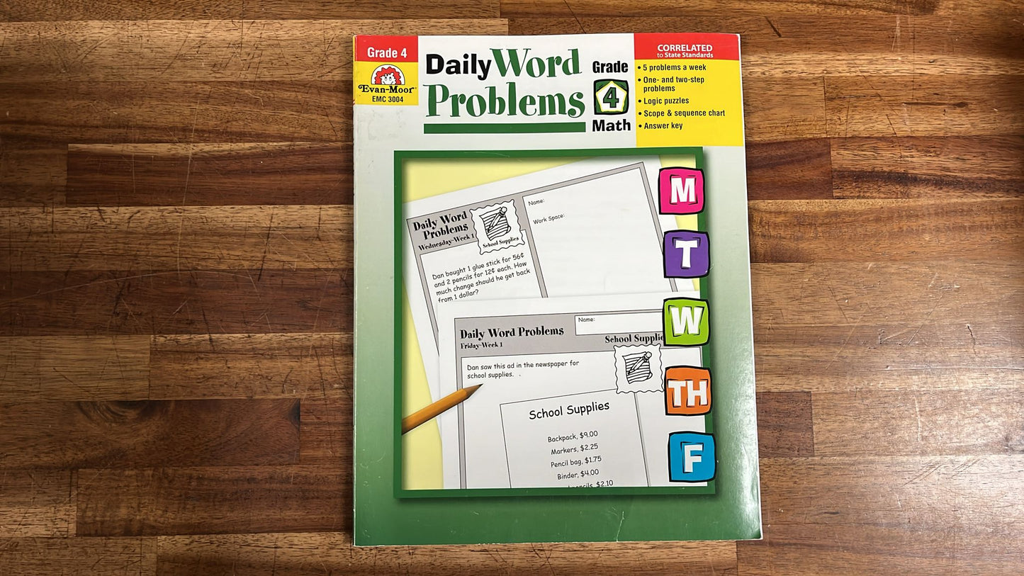 Evan-Moor Daily Word Problems (Math) Grade 4