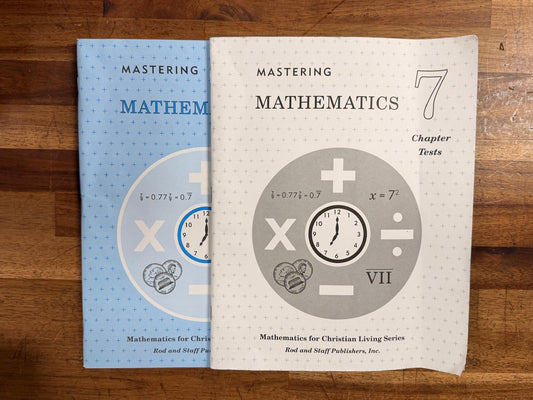 Rod & Staff Math Grade 7 Test Set