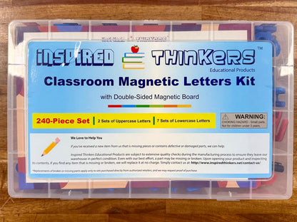 Magnetic Alphabet Letters Kit 240 pcs w. Board - Like New