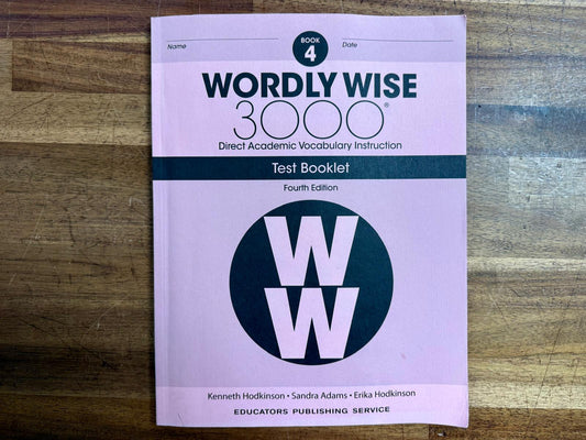 Wordly Wise 3000 Book 4 Test Booklet 4th Ed - Acceptable
