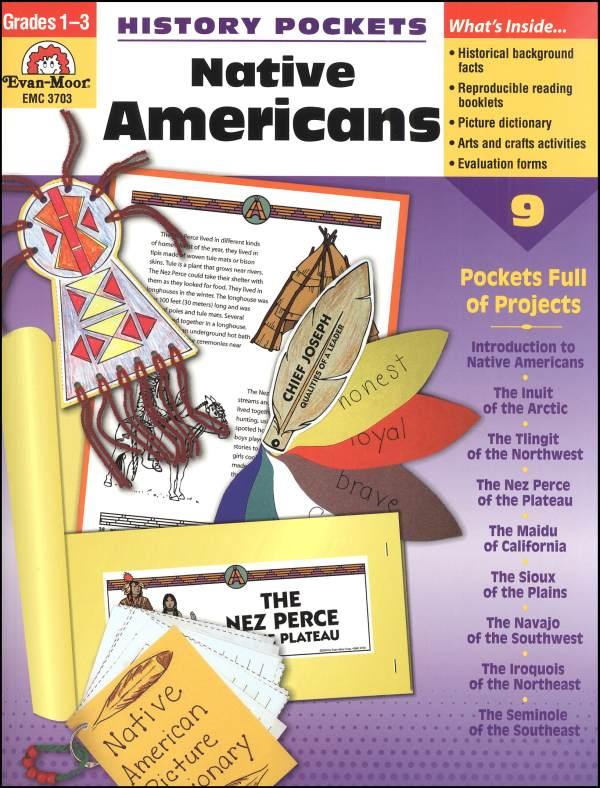 Evan-Moor History Pockets Native Americans Grades 1-3 - CONDITION Good and Clean