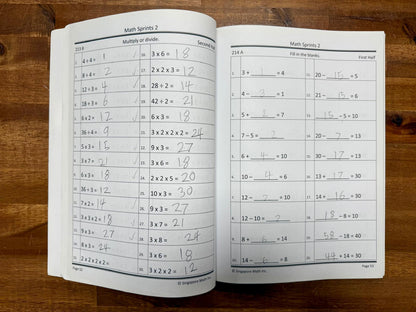 Math Sprints Workbooks 2 & 3 SET