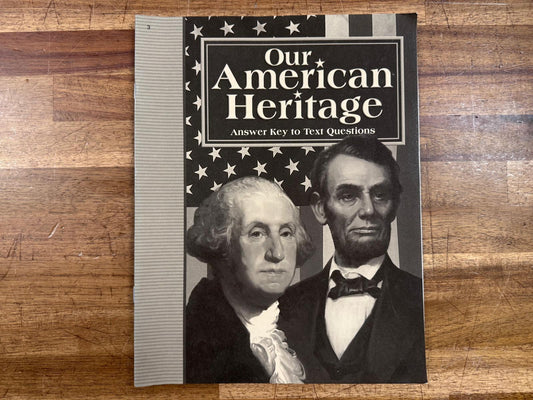 Abeka Our American Heritage Answer Key to Txt Qstns