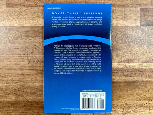 A Midsummer Night's Dream - Dover Thrift Editions, Good