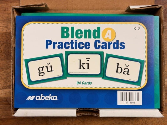 Abeka Blend A & B Practice Cards & Clue Cards Complete Box Set