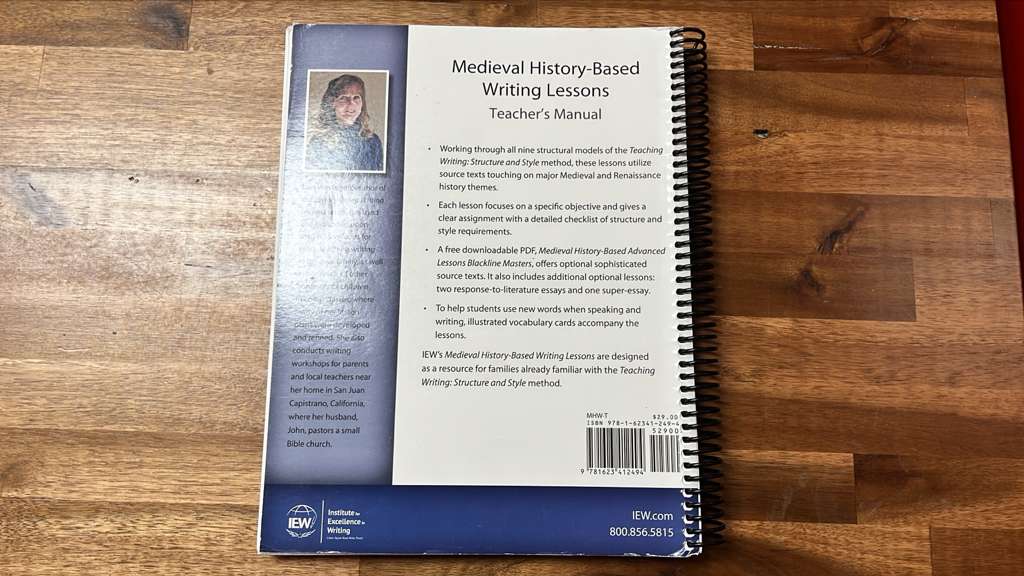 IEW Medieval History-Based Writing Teacher Manual 4th Ed