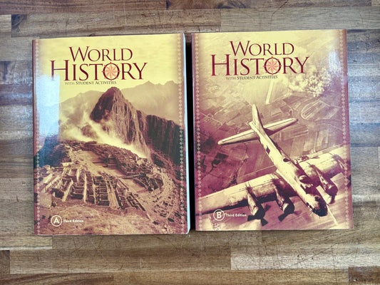 BJU World History with Student Activities A & B - 3rd Ed