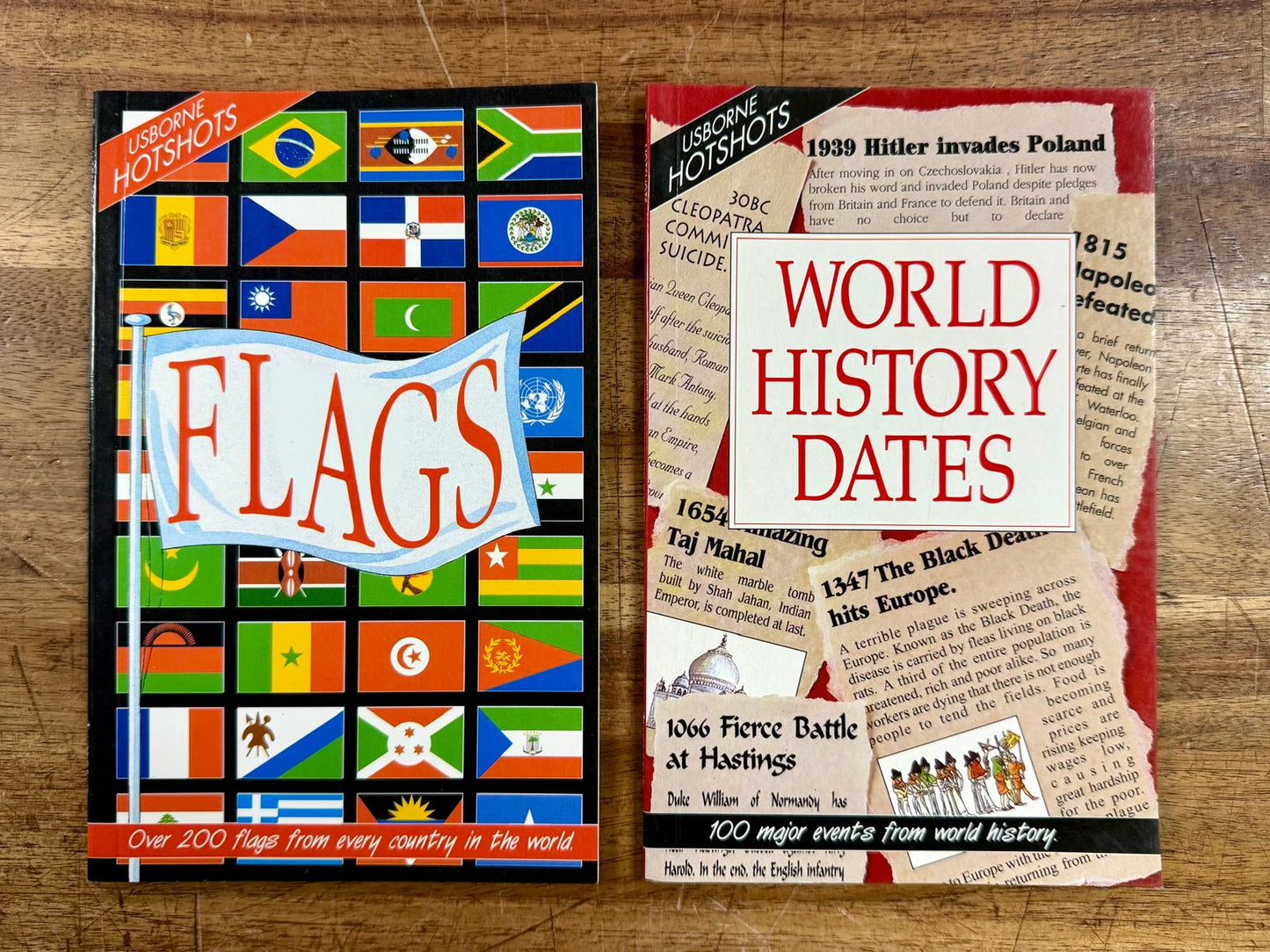 Usborne Hotshots Set: Flags & World History Dates - Good & Clean