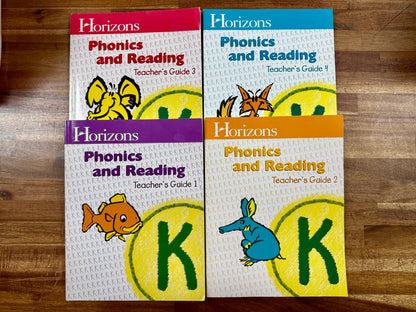Horizons Phonics and Reading K Teacher's Guides 1-4 Full Set
