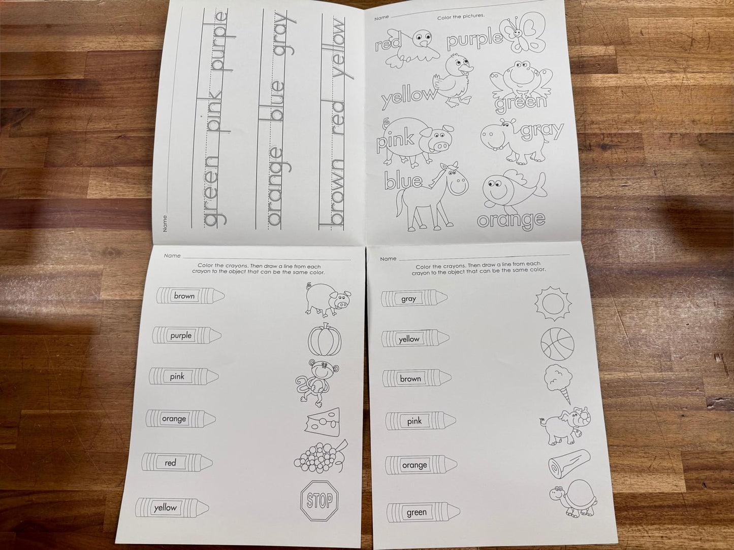 Teaching Tree Posters of 2: Colors & Shapes Eng & Spanish