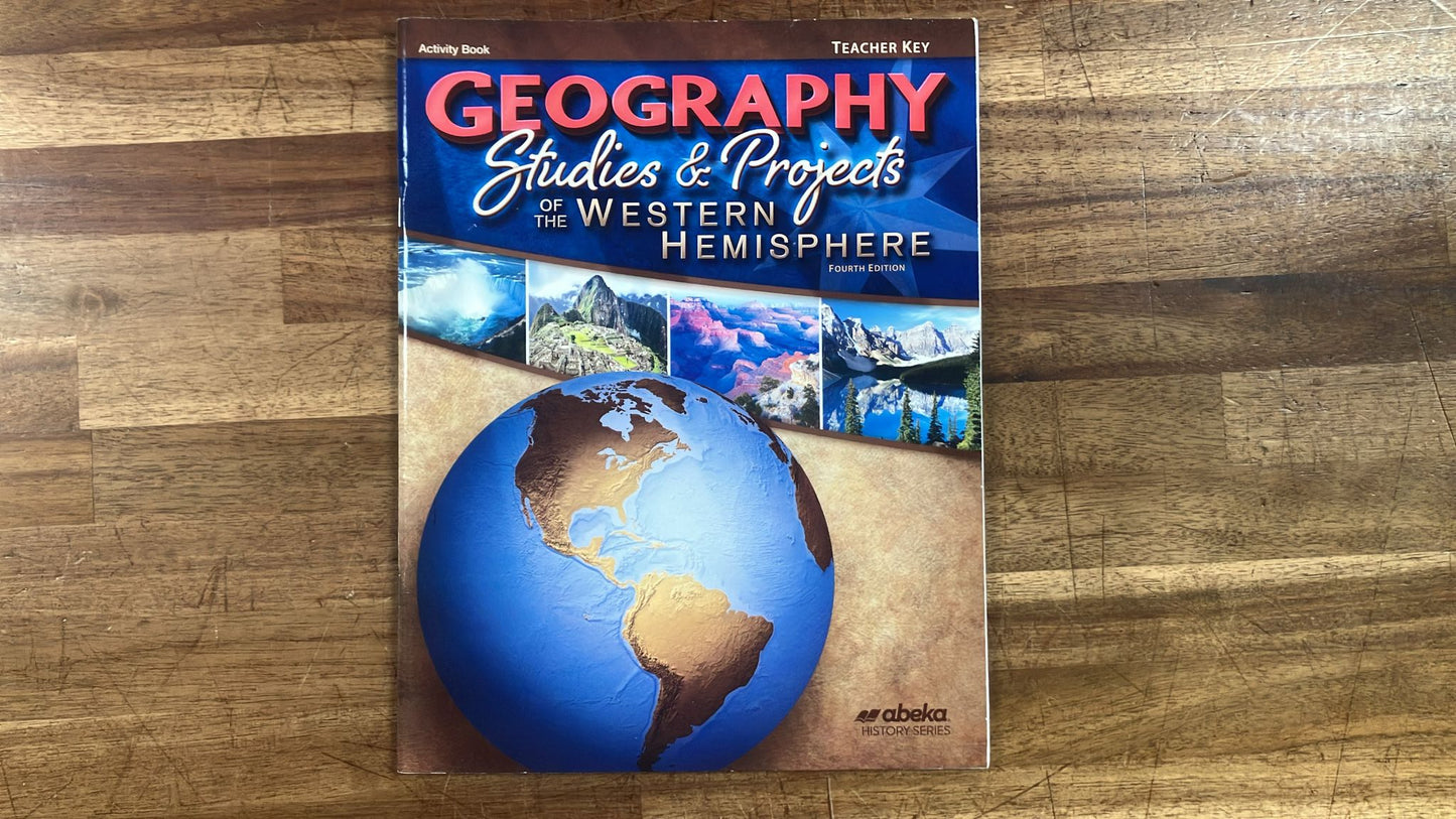 Abeka Geography Studies & Projects of WstnHms TchrKey