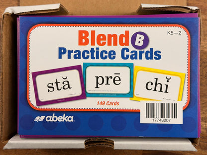 Abeka Blend A & B Practice Cards & Clue Cards Complete Box Set