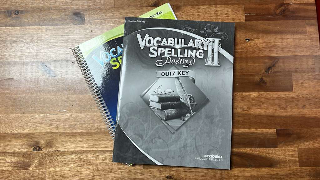 Abeka Vocabulary Spelling Poetry II Key Set 6 Ed - VG