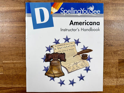 Spelling You See Level D: Americana Instructor's Handbook - Good