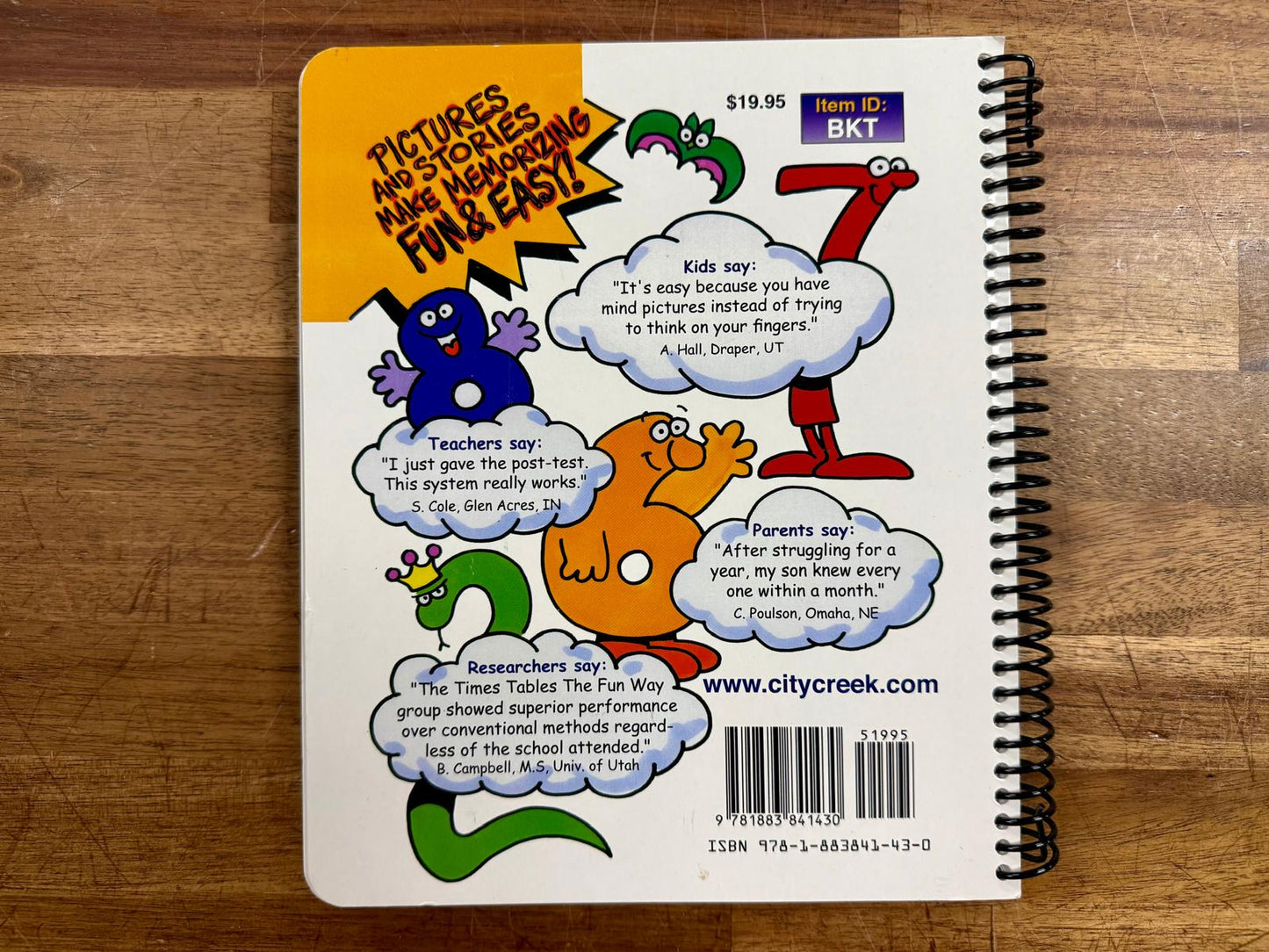 Times Tables the Fun Way Book for Kids 3rd Ed - VG