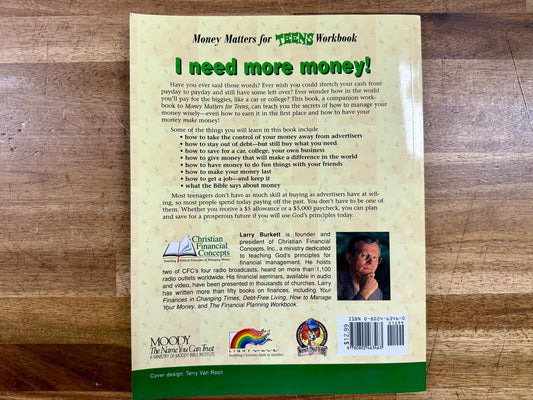 Money Matters for Teens Workbook Ages 15-18 - Very Good