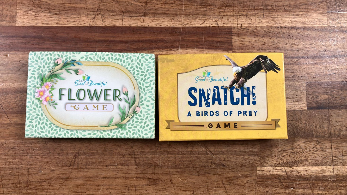 TGTB Game SET of 2 - Flower Game & Snatch Birds of Prey
