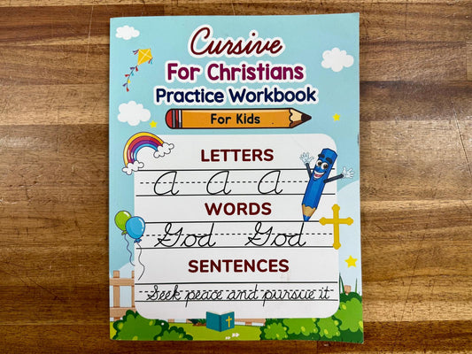 Cursive For Christians Handwriting Workbook for Kids - VG
