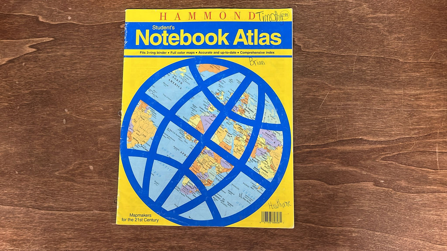Hammond Students Notebook Atlas