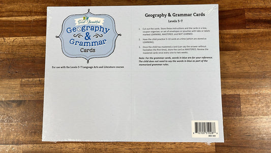 TGTB Geography & Grammar Cards Levels 5-7: Sealed (NEW)
