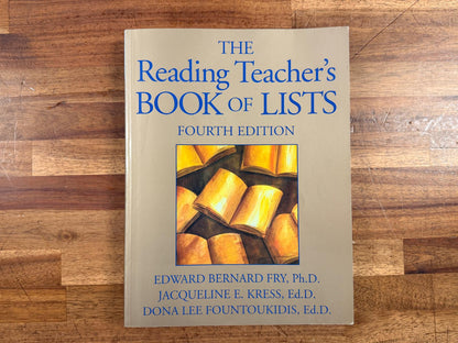 The Reading Teacher's Book of Lists 4th Ed