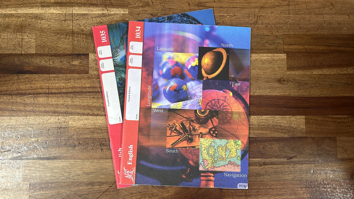 ACE School of Tomorrow English 1034-1035 4th Ed Workbooks