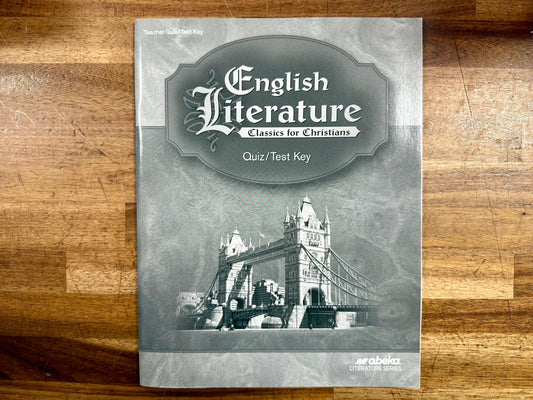 Abeka English Literature Teacher Quiz Test Key 4th Ed