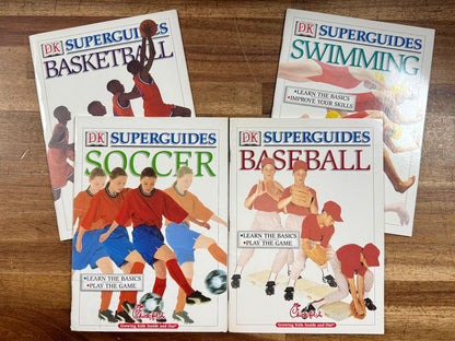 DK Superguides LOT of 4 - Bsktbll, Swmng, Sccr, & Bsbll