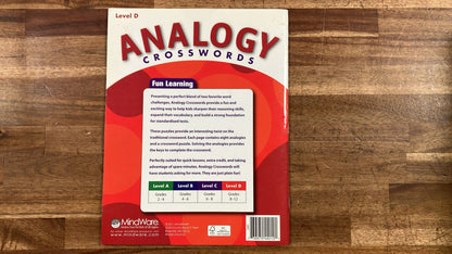 MindWare Analogy Crosswords Level D - Like New