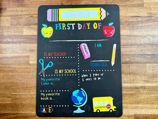Homeschool Chalkboard First Day of - Good & Clean