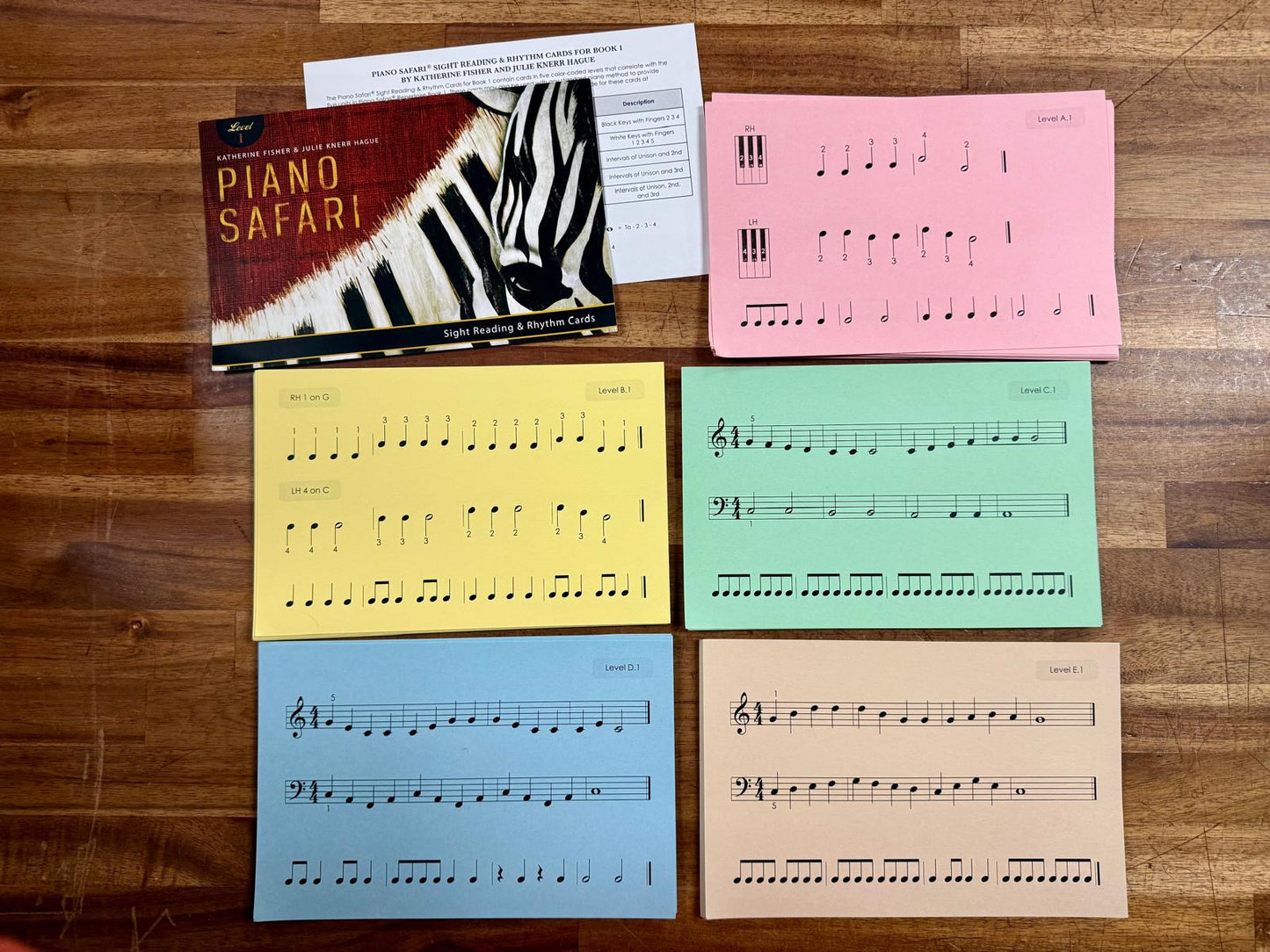 Piano Safari Level 1 Sight Reading & Rhythm Cards