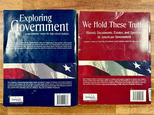 Notgrass Exploring Government & We Hold These Truths - Good