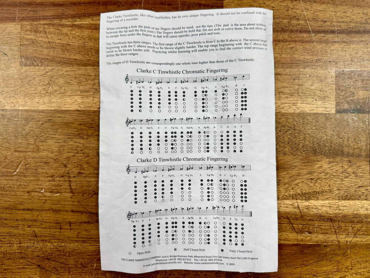 Classical Conversations Tin Whistle by Clarke w Music Sheet