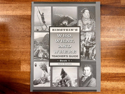 Einstein's Who What Where Teacher's Guide Book 1 Good & Clean